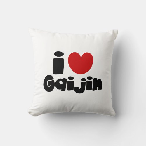i heart Gaijin Throw Pillow
