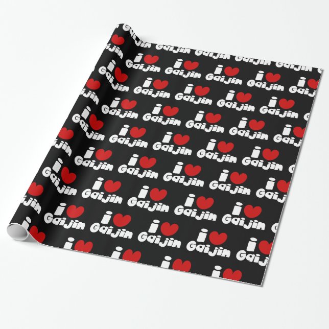 i heart Gaijin Wrapping Paper (Unrolled)