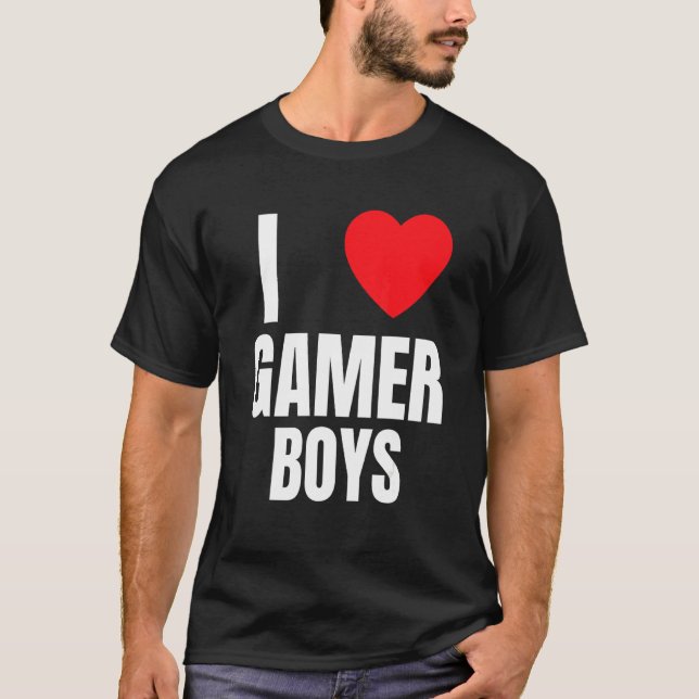 I Heart Gamer Boys I Love Gamer Boys 5 T-Shirt (Front)