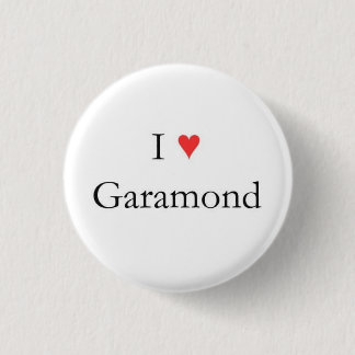 I heart Garamond Pinback Button