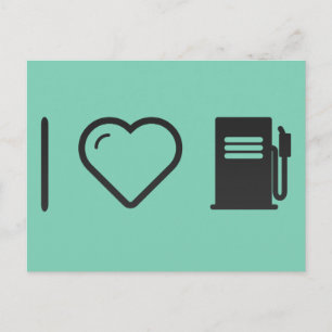 I Heart Gas Stations Postcard