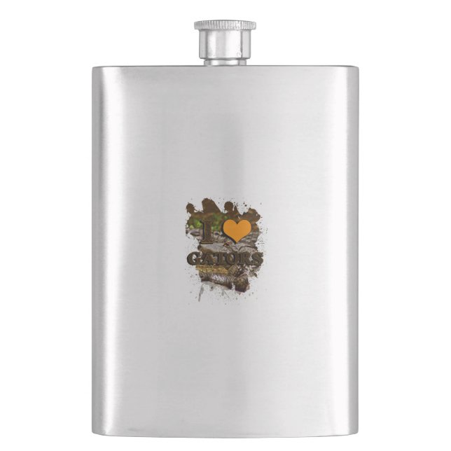 I Heart Gators Flask (Front)