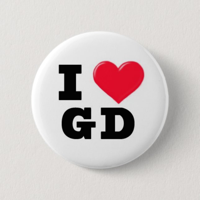 i heart GD Pinback Button (Front)