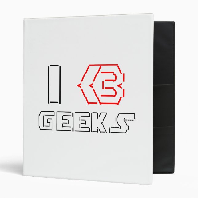 I Heart Geeks ASCII ART Binder (Front/Inside)