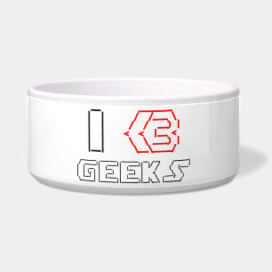 I Heart Geeks ASCII ART Bowl