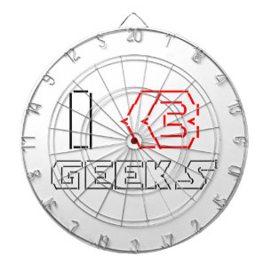 I Heart Geeks ASCII ART Dartboard