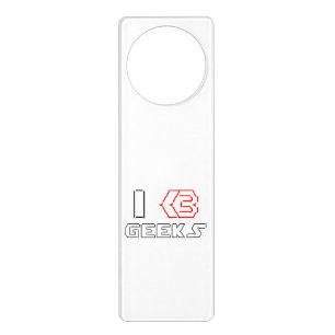 I Heart Geeks ASCII ART Door Hanger
