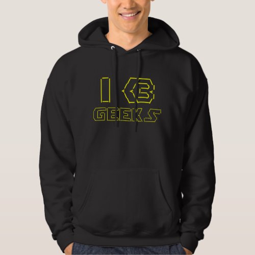 I Heart Geeks ASCII ART Hoodie