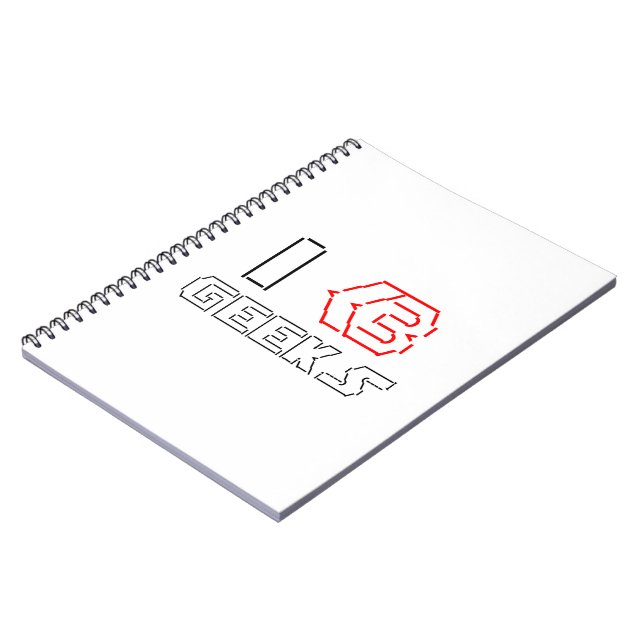 I Heart Geeks ASCII ART Notebook (Left Side)