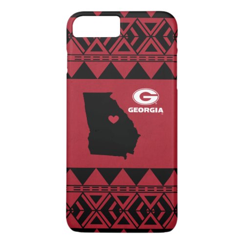 I Heart Georgia State  Tribal Pattern iPhone 8 Plus7 Plus Case