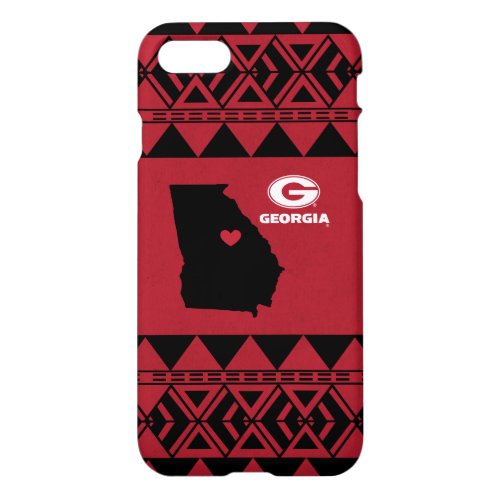 I Heart Georgia State  Tribal Pattern iPhone 87 Case