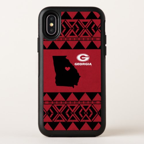 I Heart Georgia State  Tribal Pattern OtterBox Symmetry iPhone X Case