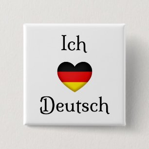 "I Heart German" Favorite Language School Subject Button