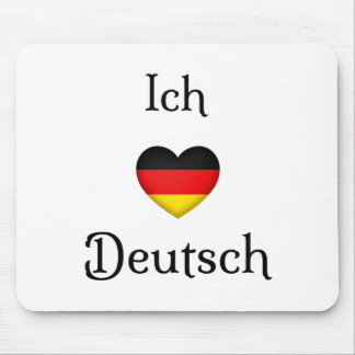 "I Heart German" Favorite Language School Subject Mouse Pad