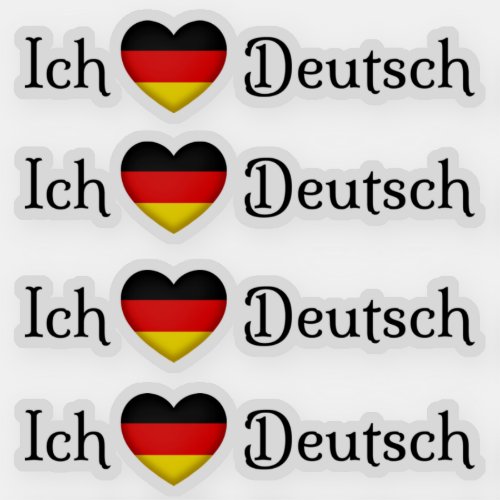 I Heart German Favorite Language School Subject  Sticker