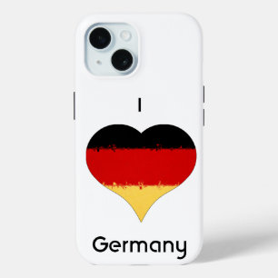 I Heart Germany German Flag iPhone 15 Case