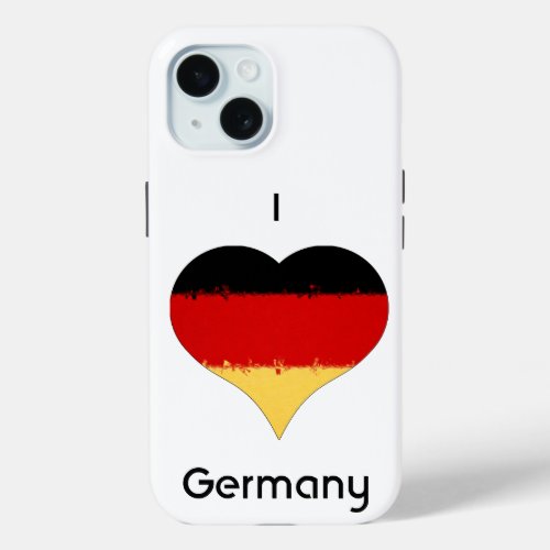 I Heart Germany German Flag  iPhone 15 Case