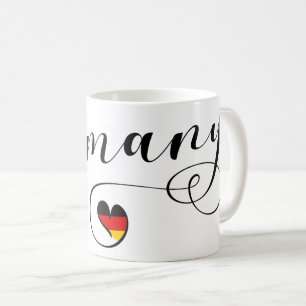 I Heart Germany, German Flag Coffee Mug