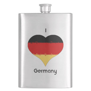 I Heart Germany German Flag Flask
