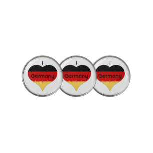 I Heart Germany German Flag Golf Ball Marker