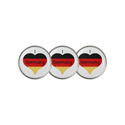 I Heart Germany German Flag Golf Ball Marker