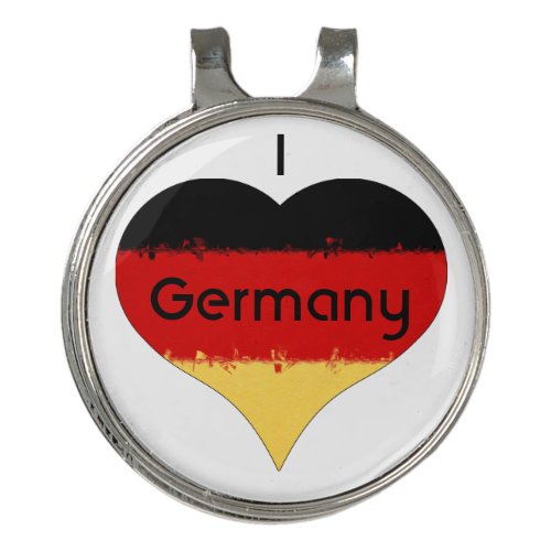 I Heart Germany German Flag  Golf Hat Clip