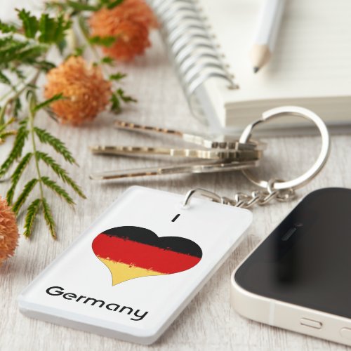 I Heart Germany German Flag  Keychain