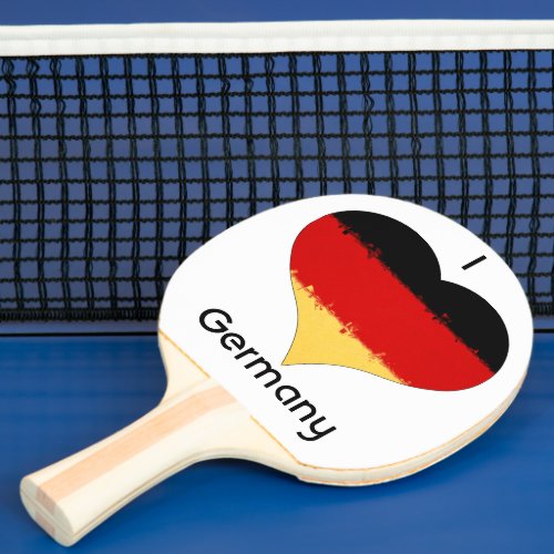 I Heart Germany German Flag Ping Pong Paddle