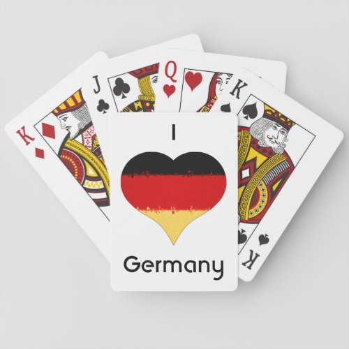 I Heart Germany German Flag  Poker Cards