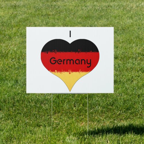 I Heart Germany German Flag  Sign