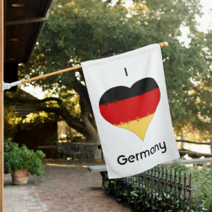 I Heart Germany German Grunge Flag