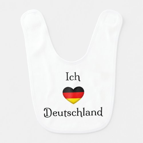 I heart Germany German Pride World Traveler Baby Bib