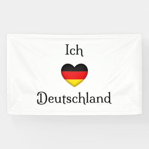 I heart Germany German Pride World Traveler Banner