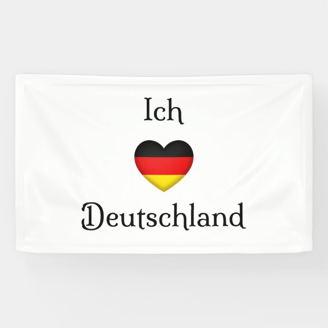 "I heart Germany" German Pride World Traveler Banner (Horizontal)