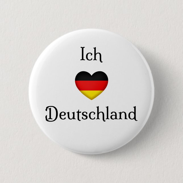 "I Heart Germany" German Pride World Traveler Button (Front)