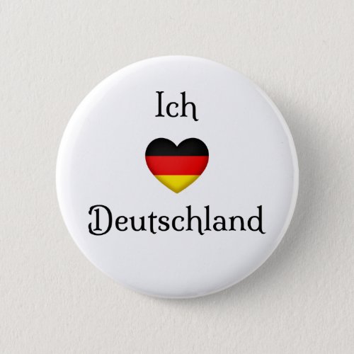 I Heart Germany German Pride World Traveler Button