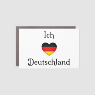 "I Heart Germany" German Pride World Traveler Car Magnet