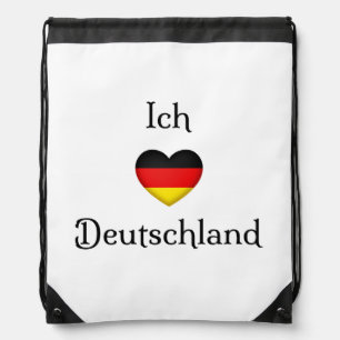 "I heart Germany" German Pride World Traveler Drawstring Bag