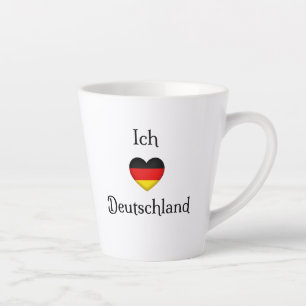 "I heart Germany" German Pride World Traveler Latte Mug