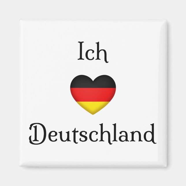 "I Heart Germany" German Pride World Traveler Magnet (Front)