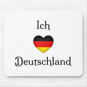 "I Heart Germany" German Pride World Traveler Mouse Pad