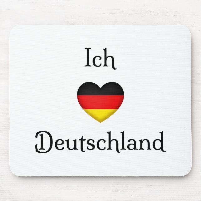 "I Heart Germany" German Pride World Traveler Mouse Pad (Front)