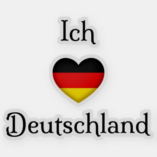 I heart Germany Ich Liebe Deutschland German S Sticker