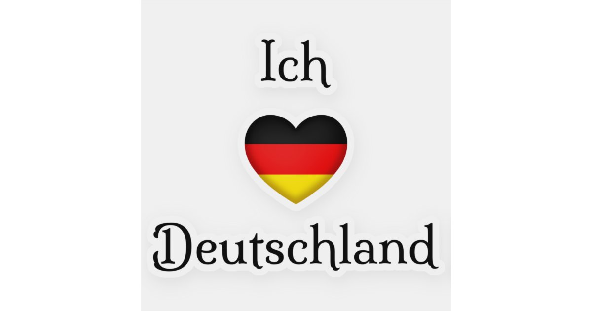 I heart Germany Ich Liebe Deutschland German Sticker
