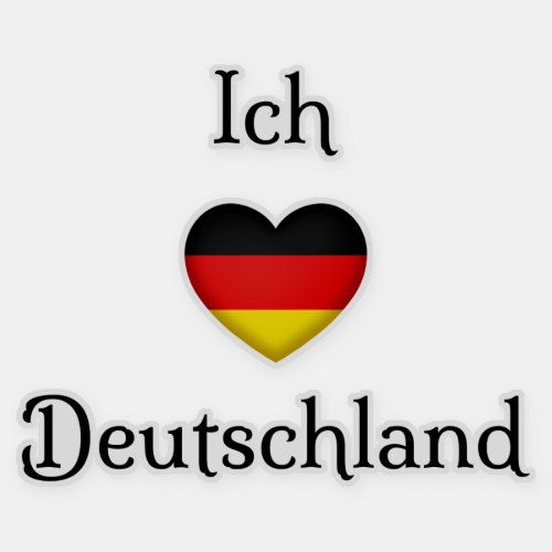 I heart Germany Ich Liebe Deutschland German Sticker