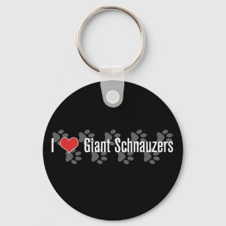 I (heart) Giant Schnauzers Keychain