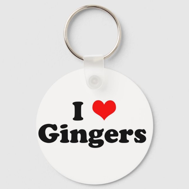 I Heart Gingers Keychain (Front)