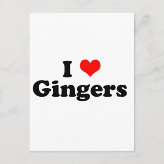 I Heart Gingers Postcard