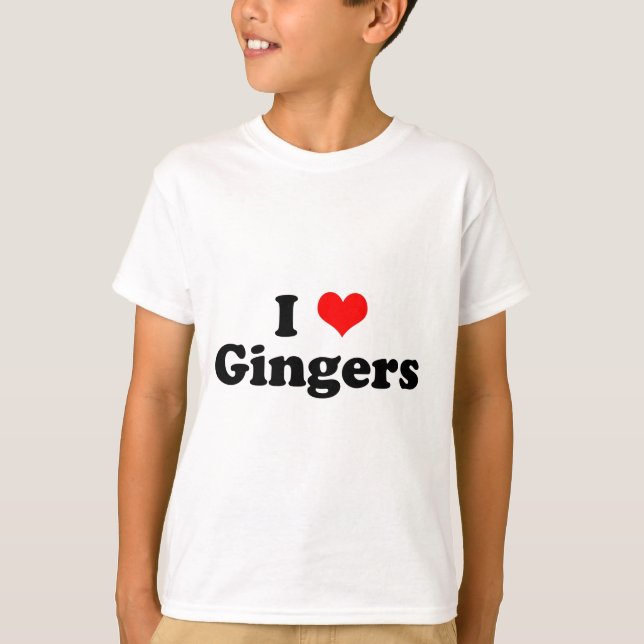 I Heart Gingers T-Shirt (Front)