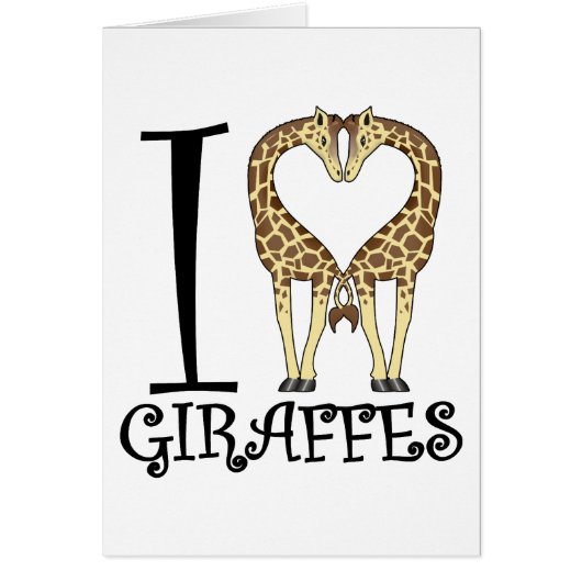 I Heart Giraffes Cards (Front)